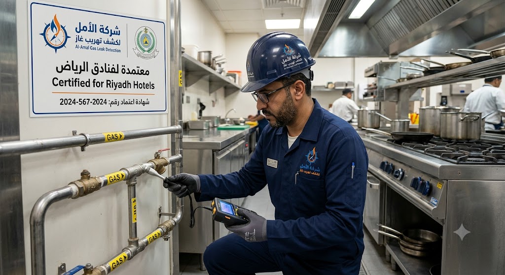 شركة كشف تهريب غاز معتمدة للفنادق بالرياض